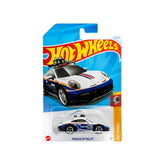 Hot Wheels Porsche 911 Rallye Toy Car (White & Blue)