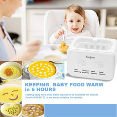 Baby Souq 6 in 1 Baby Bottle Warmer & Sterilizer with LCD Temperature Display, Smart & BPA Free Nipple