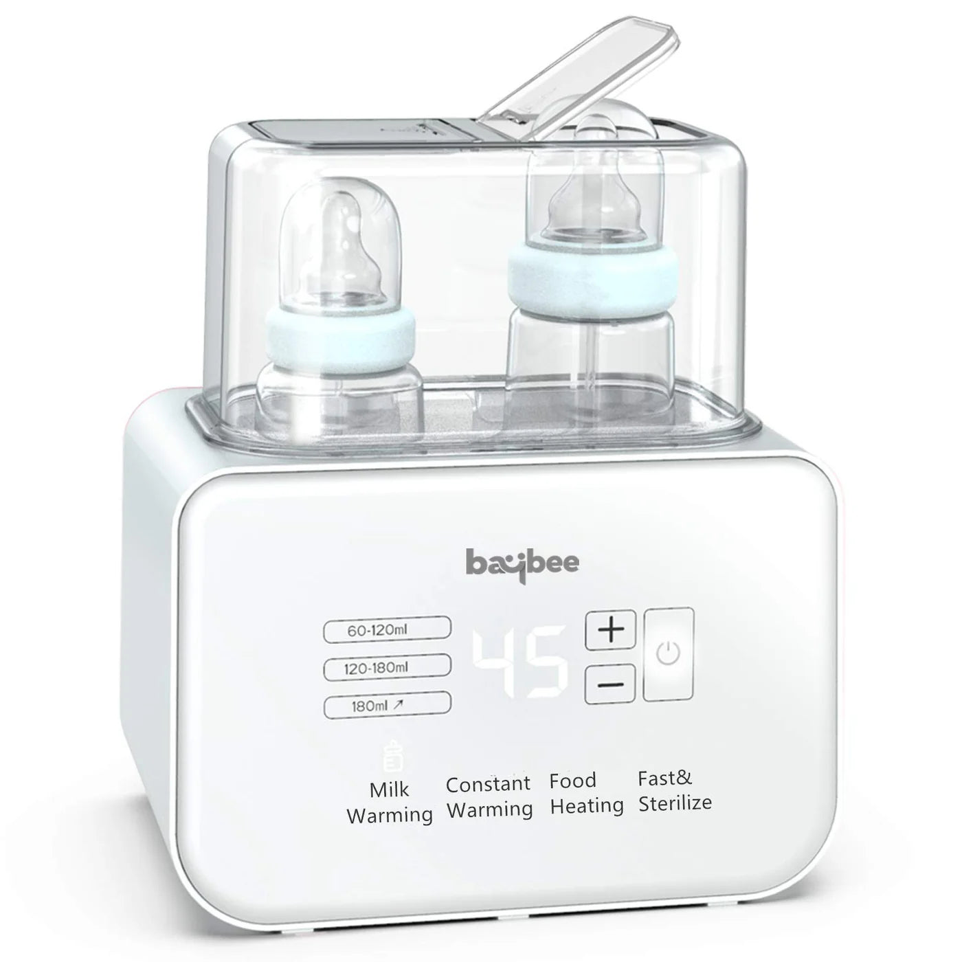 Baby Souq 6 in 1 Baby Bottle Warmer & Sterilizer with LCD Temperature Display, Smart & BPA Free Nipple