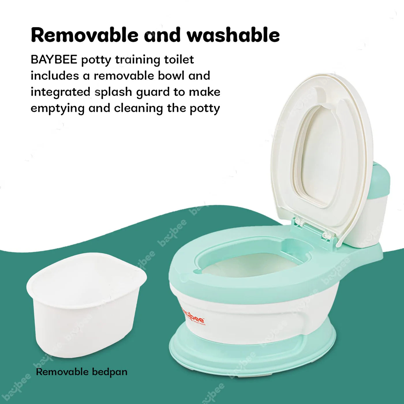 Baby Souq Gusto Western Potty Seat for Kids with Lid, Cushion, and Removable Tray