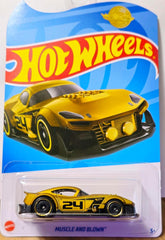 Hot Wheels 1:64 Muscle And Blown HTF97 For 3 Years & Above (Gold)