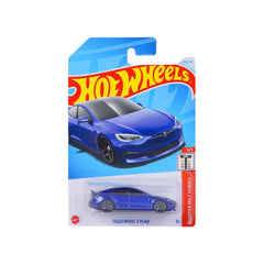 Hot Wheels Tesla Model-S Plaid Toy Car (Dark Blue)