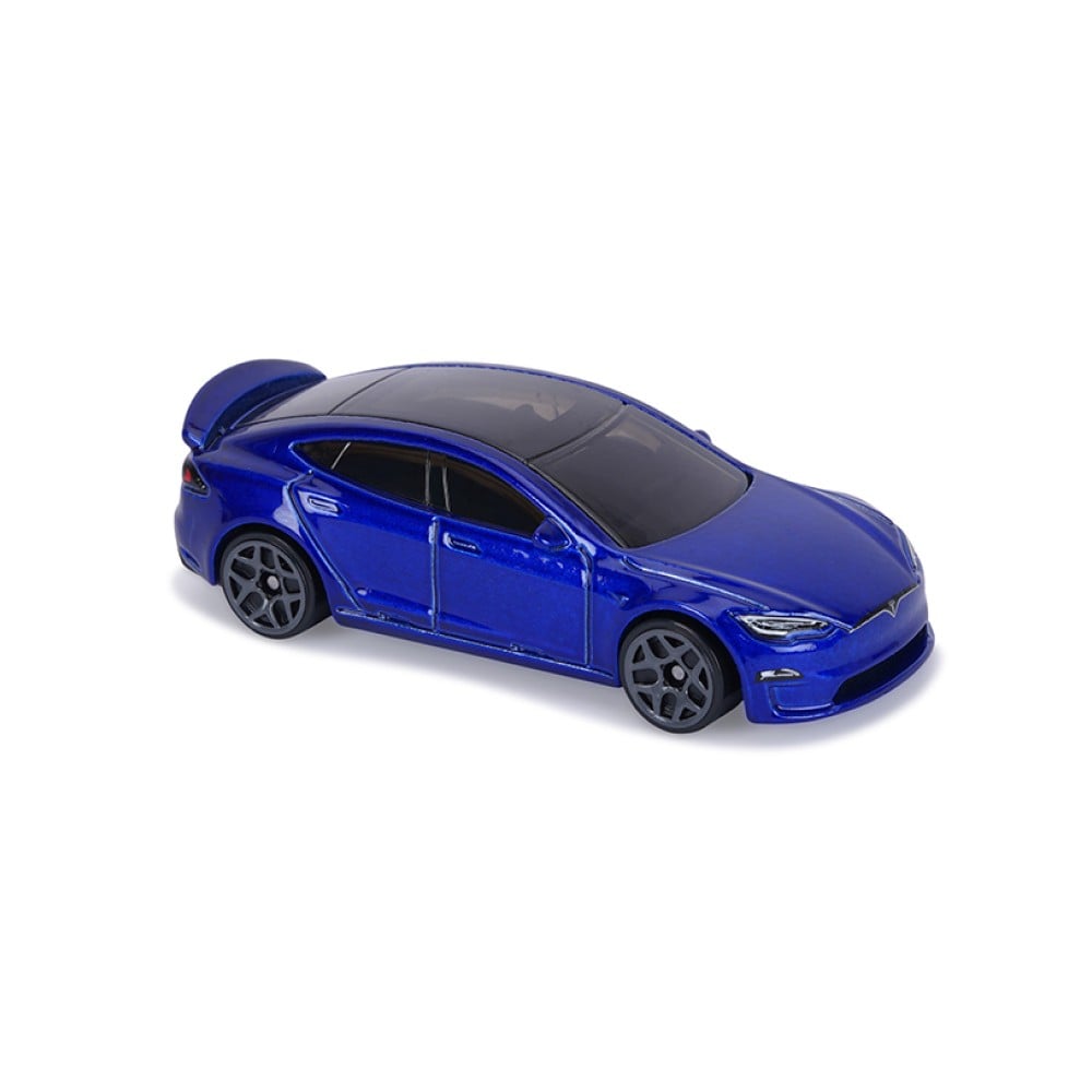 Hot Wheels Tesla Model-S Plaid Toy Car (Dark Blue)