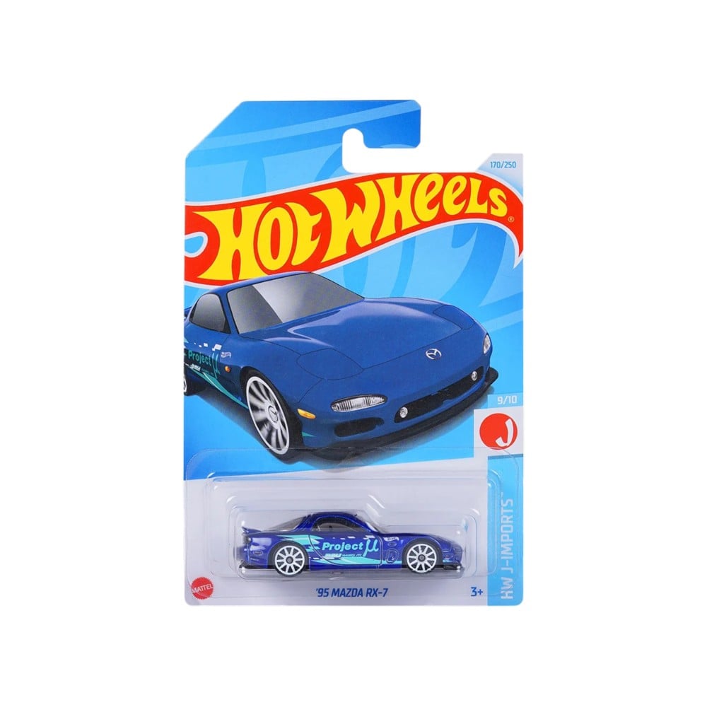 Hot Wheels 95 Mazda RX Toy Car (Blue)